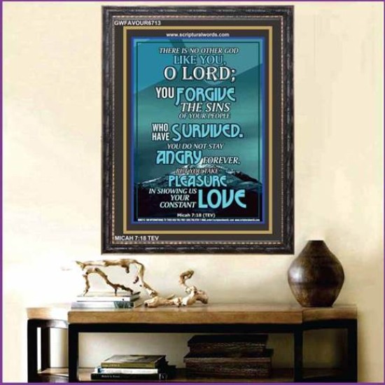 NO OTHER GOD LIKE YOU O LORD   Bible Verse Framed for Home Online   (GWFAVOUR6713)   