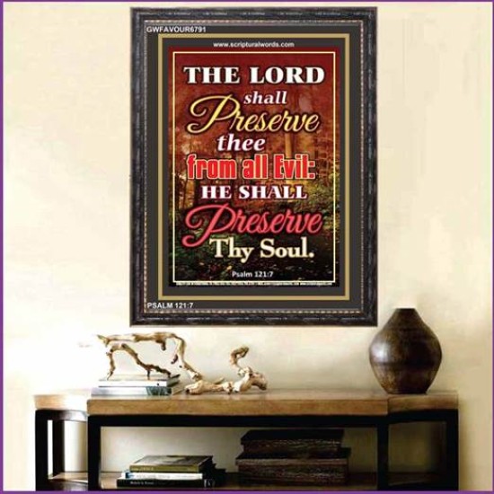 PRESERVE US FROM ALL EVIL   Contemporary Christian Wall Art   (GWFAVOUR6791)   