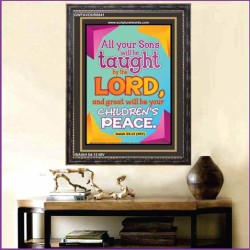 YOUR CHILDREN SHALL BE TAUGHT BY THE LORD   Modern Christian Wall Dcor   (GWFAVOUR6841)   "33x45"