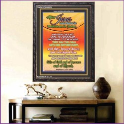 THEY BOWED DOWN AND WORSHIPED HIM   Scripture Art Wooden Frame   (GWFAVOUR6878)   