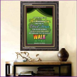 WE ARE HIS WORKMANSHIP   Acrylic Glass framed scripture art   (GWFAVOUR6880)   "33x45"