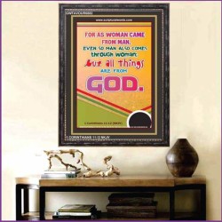 ALL THINGS ARE FROM GOD   Scriptural Portrait Wooden Frame   (GWFAVOUR6882)   