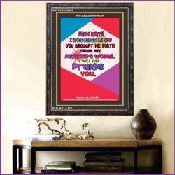 YOU BROUGHT ME FROM MY MOTHERS WOMB   Biblical Art Acrylic Glass Frame    (GWFAVOUR6883)   