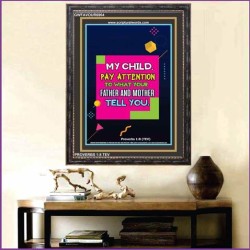 LISTEN AND OBEY YOUR PARENTS   Framed Family Wall Decoration   (GWFAVOUR6904)   "33x45"
