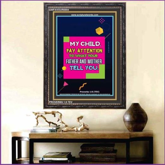 LISTEN AND OBEY YOUR PARENTS   Framed Family Wall Decoration   (GWFAVOUR6904)   