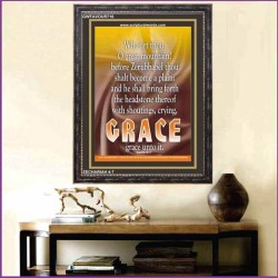 WHO ART THOU O GREAT MOUNTAIN   Bible Verse Frame Online   (GWFAVOUR716)   "33x45"