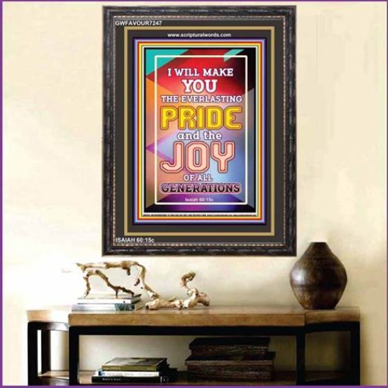 PRIDE AND JOY   Large Frame Scriptural Wall Art   (GWFAVOUR7247)   