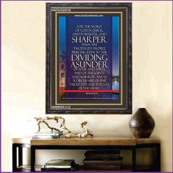 WORD OF GOD IS TWO EDGED SWORD   Framed Scripture Dcor   (GWFAVOUR735)   "33x45"