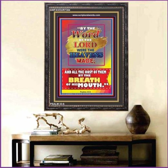 WORD OF THE LORD   Framed Hallway Wall Decoration   (GWFAVOUR7384)   