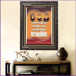 A VERY PRESENT HELP   Scripture Wood Frame Signs   (GWFAVOUR751)   "33x45"