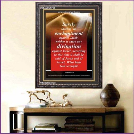 POWER AGAINST ENCHANTMENT AND DIVINATION   Scripture Wooden Frame Signs   (GWFAVOUR754)   