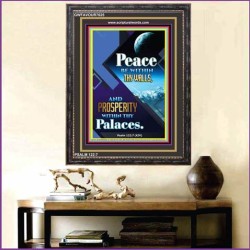 PEACE BE WITHIN THY WALLS   Christian Wall Dcor Frame   (GWFAVOUR7625)   