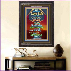 REFRAIN YOUR TONGUE FROM EVIL   Acrylic Glass Frame Scripture Art   (GWFAVOUR7907)   