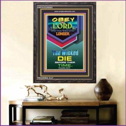 OBEY THE LORD   Encouraging Bible Verse Framed   (GWFAVOUR8083)   