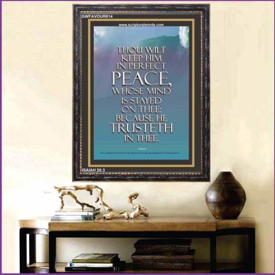 PERFECT PEACE   Contemporary Christian Paintings Frame   (GWFAVOUR814)   