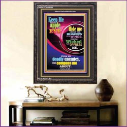 UNDER THE SHADOW OF THY WINGS   Scriptural Portrait Acrylic Glass Frame   (GWFAVOUR8151)   "33x45"