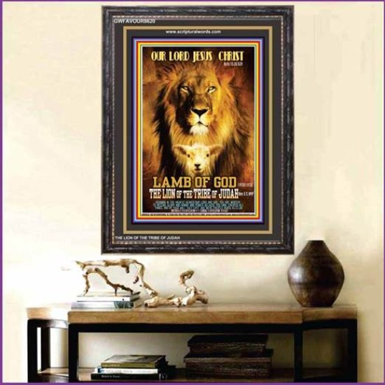 OUR LORD JESUS CHRIST THE LAMB OF GOD   Scriptural Portrait Acrylic Glass Frame   (GWFAVOUR8620)   