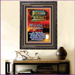 WORTHY IS THE LAMB   Biblical Art Acrylic Glass Frame    (GWFAVOUR8634)   