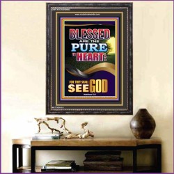THEY SHALL SEE GOD   Scripture Art Acrylic Glass Frame   (GWFAVOUR8663)   