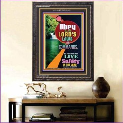 OBEY THE LORDS  COMMANDS   Bible Verses  Picture Frame Gift   (GWFAVOUR8685)   