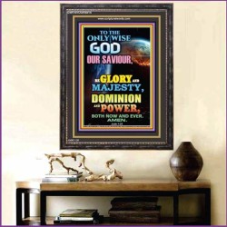 THE ONLY WISE GOD   Contemporary Christian Wall Art Acrylic Glass frame   (GWFAVOUR8815)   