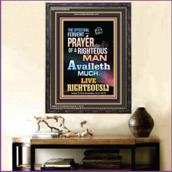 PRAYERS OF THE RIGHTEOUS AVAILETH MUCH   Picture Frame   (GWFAVOUR8818)   