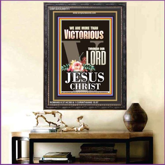 MORE THAN VICTORIOUS   Bible Verse Picture Frame Gift   (GWFAVOUR9111)   