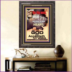A MERRY HEART   Large Frame Scripture Wall Art   (GWFAVOUR9122)   "33x45"