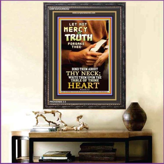 MERCY AND TRUTH   Scripture Art Wooden Frame   (GWFAVOUR9202)   