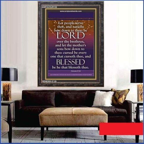 NATIONS SHALL SERVE THEE   Scripture Art Frame   (GWFAVOUR155)   