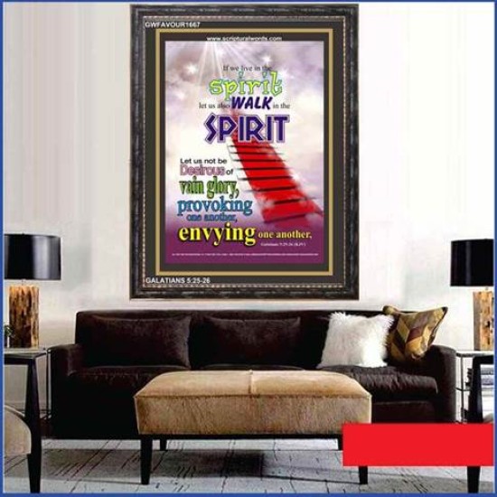 WALK IN THE SPIRIT   Large Framed Scripture Wall Art   (GWFAVOUR1667)   