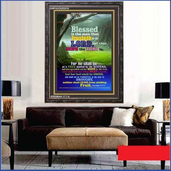 PLANTED BY THE WATERS   Encouraging Bible Verse Framed   (GWFAVOUR3019)   