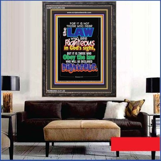 OBEY THE LAW   Printable Bible Verse to Framed   (GWFAVOUR3185)   