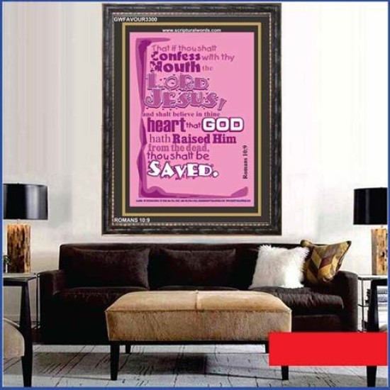 RAISED HIM FROM THE DEAD   Biblical Art Acrylic Glass Frame   (GWFAVOUR3300)   