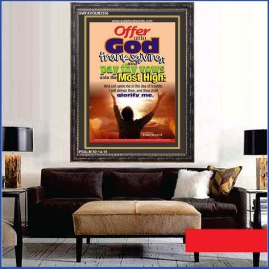 PAY THY VOWS   Framed Restroom Wall Decoration   (GWFAVOUR3356)   