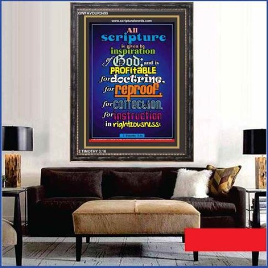 ALL SCRIPTURE   Christian Quote Frame   (GWFAVOUR3495)   