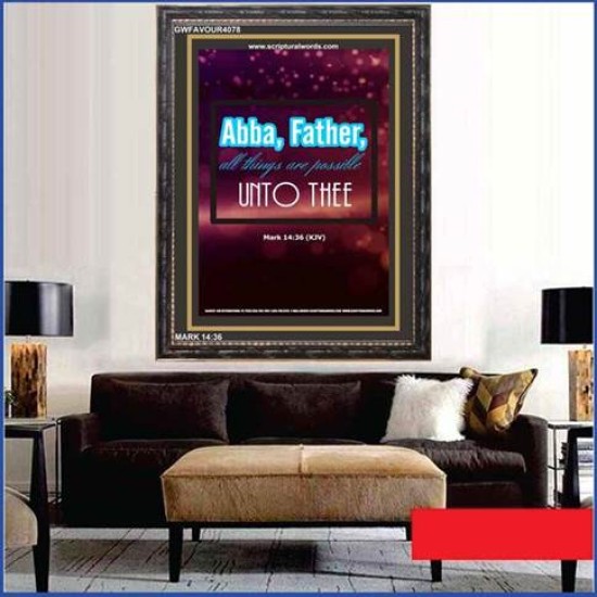 ABBA FATHER   Framed Children Room Wall Decoration   (GWFAVOUR4078)   