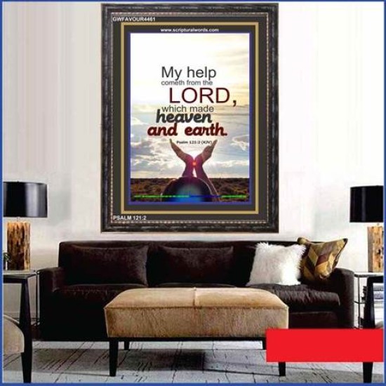 MY HELP COMETH FROM THE LORD   Framed Religious Wall Art    (GWFAVOUR4461)   