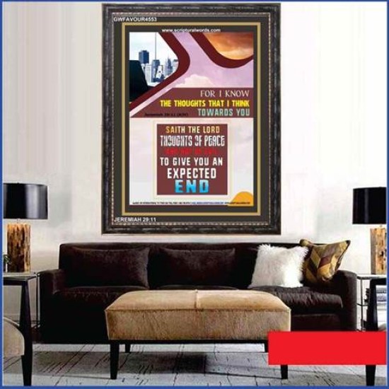THE THOUGHTS THAT I THINK   Scripture Art Acrylic Glass Frame   (GWFAVOUR4553)   
