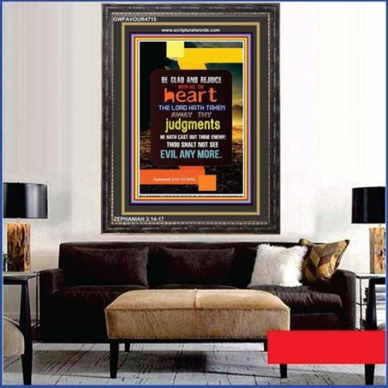 WITH ALL THE HEART   Scripture Art Prints   (GWFAVOUR4715)   