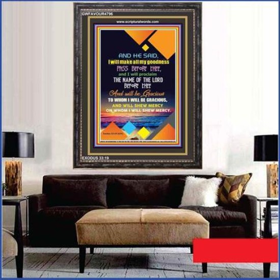 PASS BEFORE THEE   Large Framed Scriptural Wall Art   (GWFAVOUR4796)   