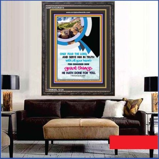 ONLY FEAR THE LORD   Bible Verse Frame Art Prints   (GWFAVOUR4814)   