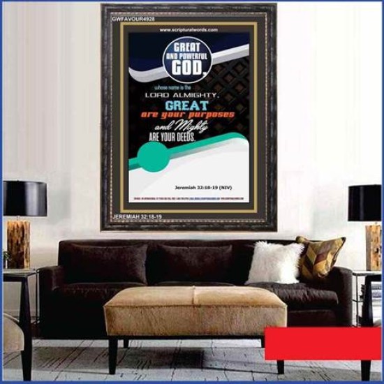 MIGHTY ARE YOUR DEEDS   Contemporary Christian Wall Art   (GWFAVOUR4928)   