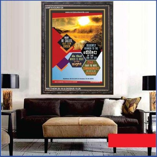 MANY BE CALLED BUT FEW CHOSEN   Framed Interior Wall Decoration   (GWFAVOUR5120)   