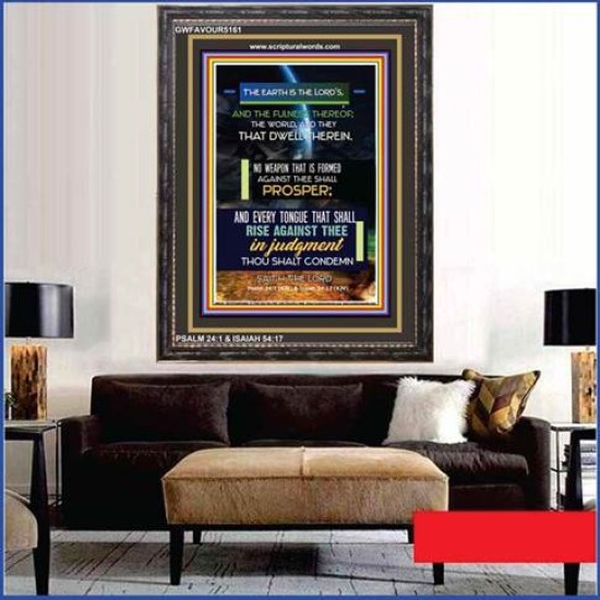 NO WEAPON THAT IS FORMED AGAINST THEE SHALL PROSPER   Bible Verses Frame for Home   (GWFAVOUR5161)   