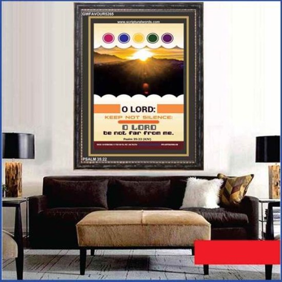 O LORD BE NOT FAR FROM ME   Bible Verse Acrylic Glass Frame   (GWFAVOUR5265)   