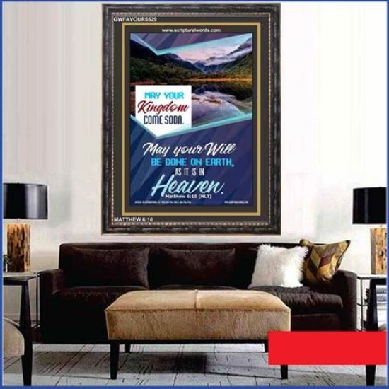 YOUR WILL BE DONE ON EARTH   Contemporary Christian Wall Art Frame   (GWFAVOUR5529)   