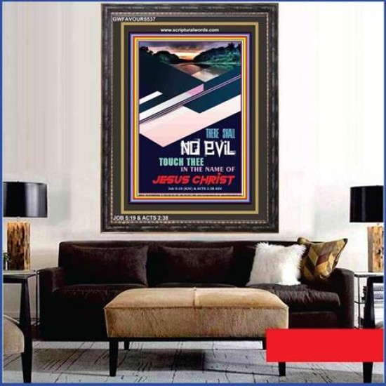 NO EVIL   Bible Verses Wall Art Acrylic Glass Frame   (GWFAVOUR5537)   