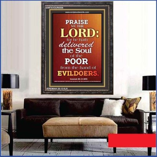 PRAISE YE THE LORD   Christian Wall Art Poster   (GWFAVOUR6506)   