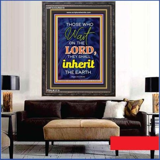 WAIT ON THE LORD   contemporary Christian Art Frame   (GWFAVOUR6519)   